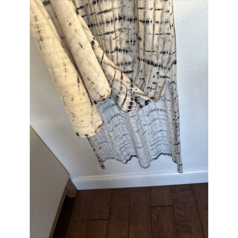 $270 Majestic Filatures Women's White V-Neck Tie-Dye Cotton Midi Dress Size‎ 3 - Picture 5 of 10